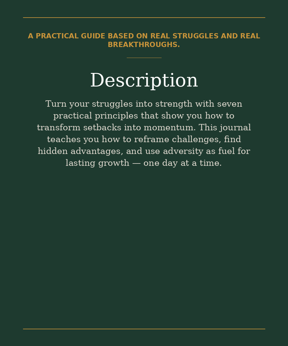 90 Day Adversity Journal