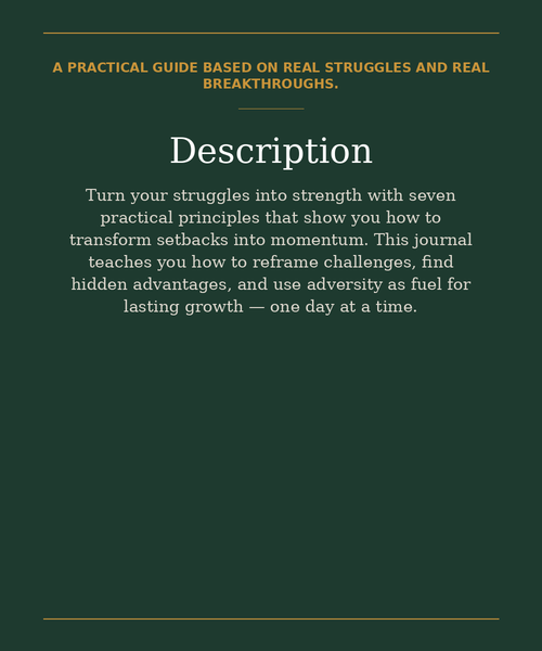 90 Day Adversity Journal